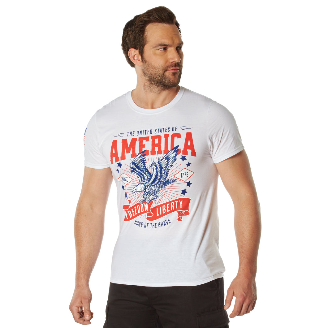 Rothco Freedom & Liberty Patriotic T-Shirt~White