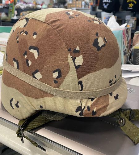 FRONT RIGHT SIDE OF KEVLAR HELMET