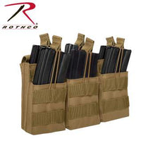 Load image into Gallery viewer, Rothco MOLLE Open Top Six Rifle Mag Pouch~Coyote Brown ONLY
