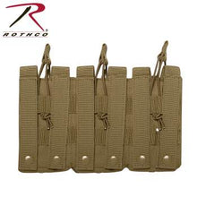 Load image into Gallery viewer, Rothco MOLLE Open Top Six Rifle Mag Pouch~Coyote Brown ONLY
