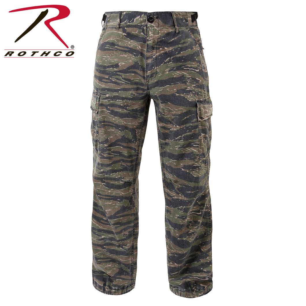 Rothco military style tiger stripe pants front facing view