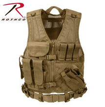 Load image into Gallery viewer, Rothco Cross Draw MOLLE Tactical Vest ~Coyote Brown~Oversized ONLY
