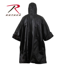 Load image into Gallery viewer, black poncho rear view
