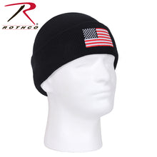 Load image into Gallery viewer, Rothco US Flag Embroidered Fine Knit Watch Cap
