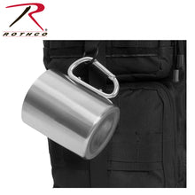 Load image into Gallery viewer, Rothco Insulated Stainless Steel Portable Camping Mug With Carabiner Handle – 15 oz
