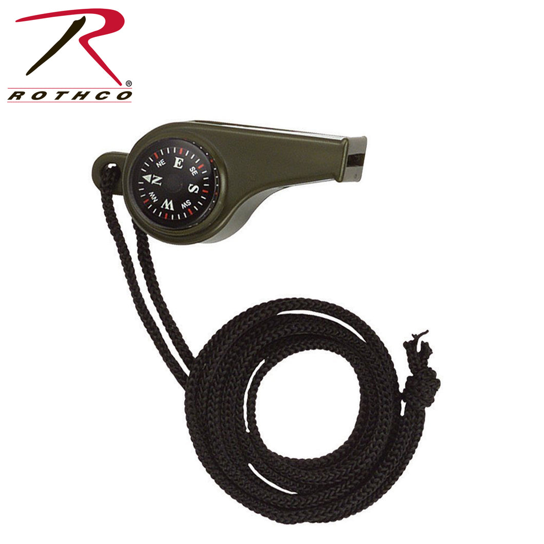 Rothco Super Whistle with Compass & Thermometer