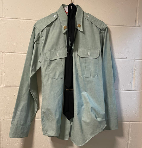 FRONT VIEW CLASS B LONG SLEEVE SHIRT WITH TIE