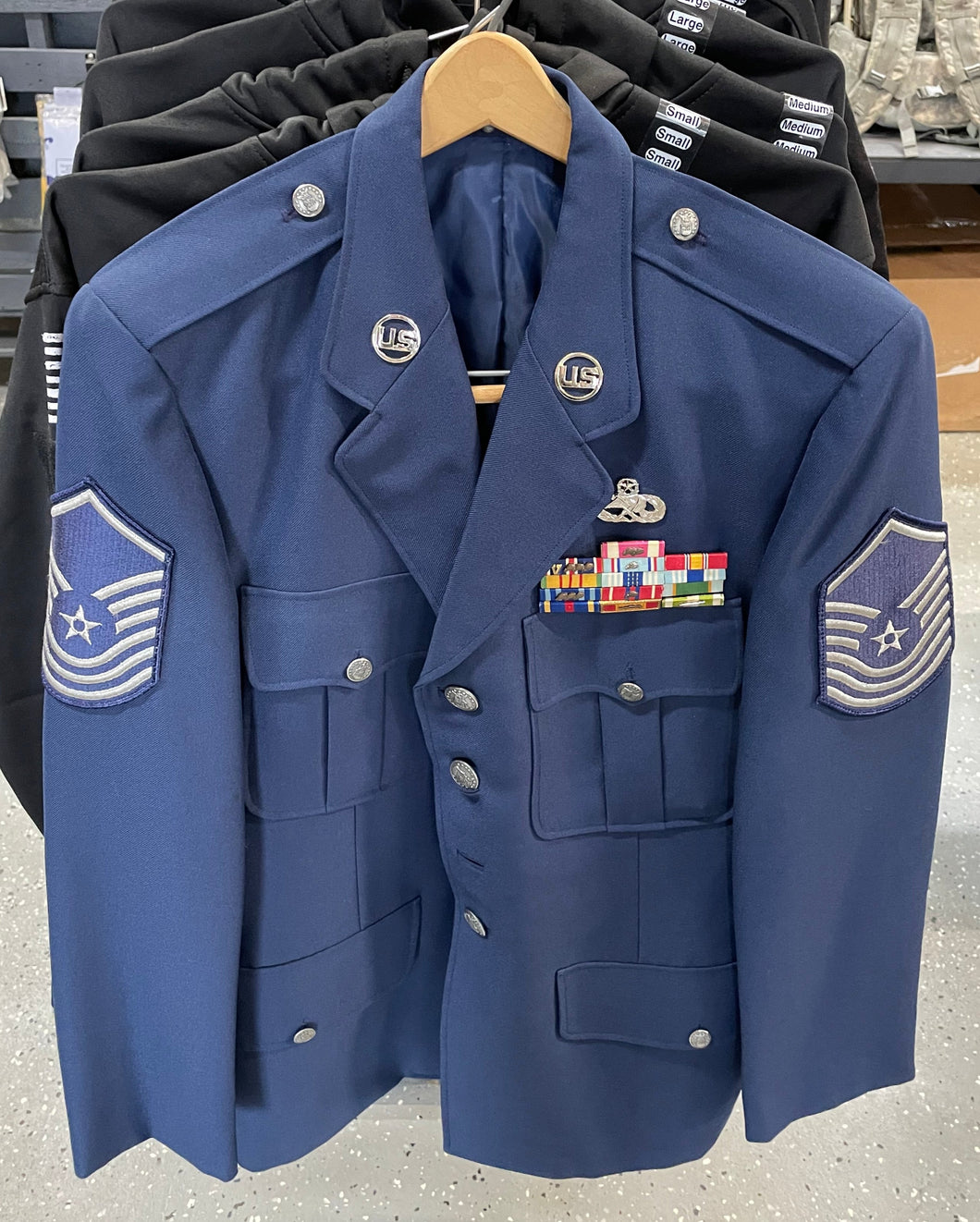 FRONT VIEW USAF DRESS BLUE JACKET