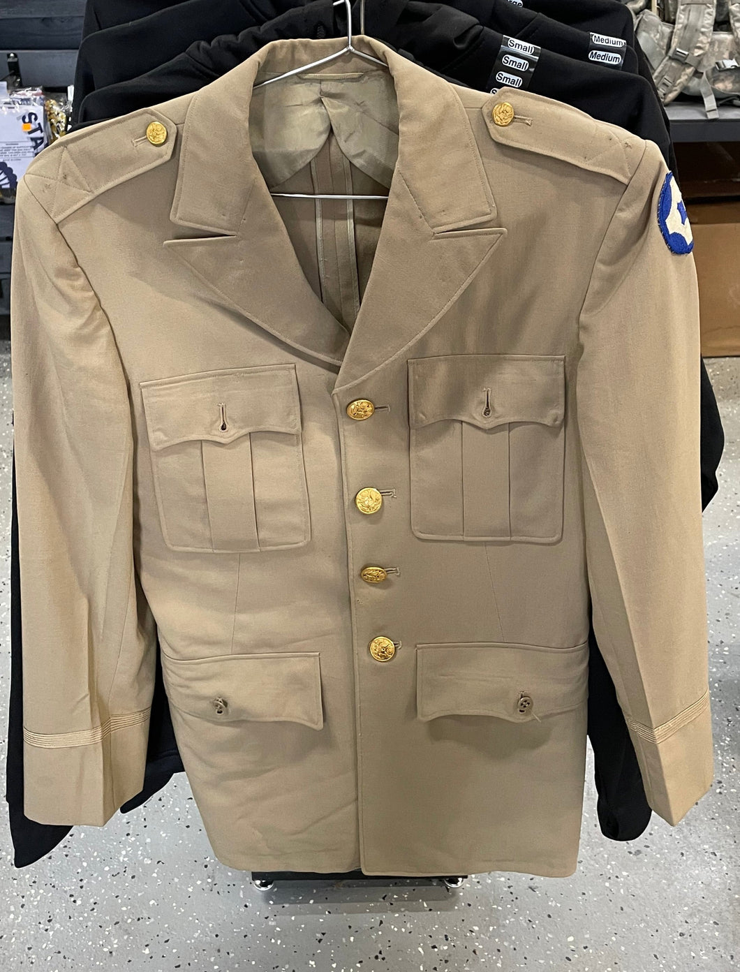 front view 1942 army officers jacket