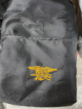 Load image into Gallery viewer, CLOSE UP OF NAVY SEAL TRIDENT ON BAG
