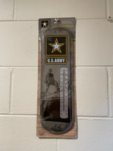 Load image into Gallery viewer, HUGE NEW  UNITED STATES ARMY STEEL INDOOR/OUTDOOR THERMOMETER 5 1/8 X17 3/8
