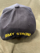Load image into Gallery viewer, REAR OF BLACK ARMY STRONG HAT
