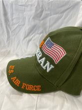 Load image into Gallery viewer, LEFT SIDE BILL PHOTO OF U.S. AIR FORCE HAT

