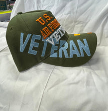 Load image into Gallery viewer, RIGHT SIDE VIEW OF LIGHT BLUE VETERAN ON HAT
