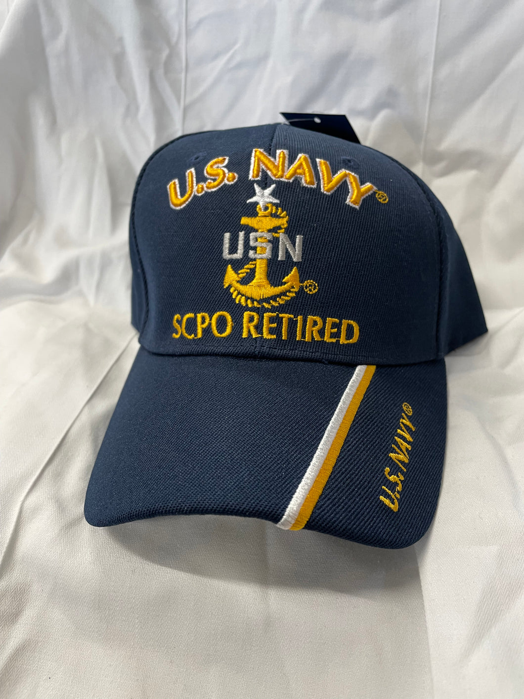 FRONT VIEW US NAVY SCPO RETIRED HAT
