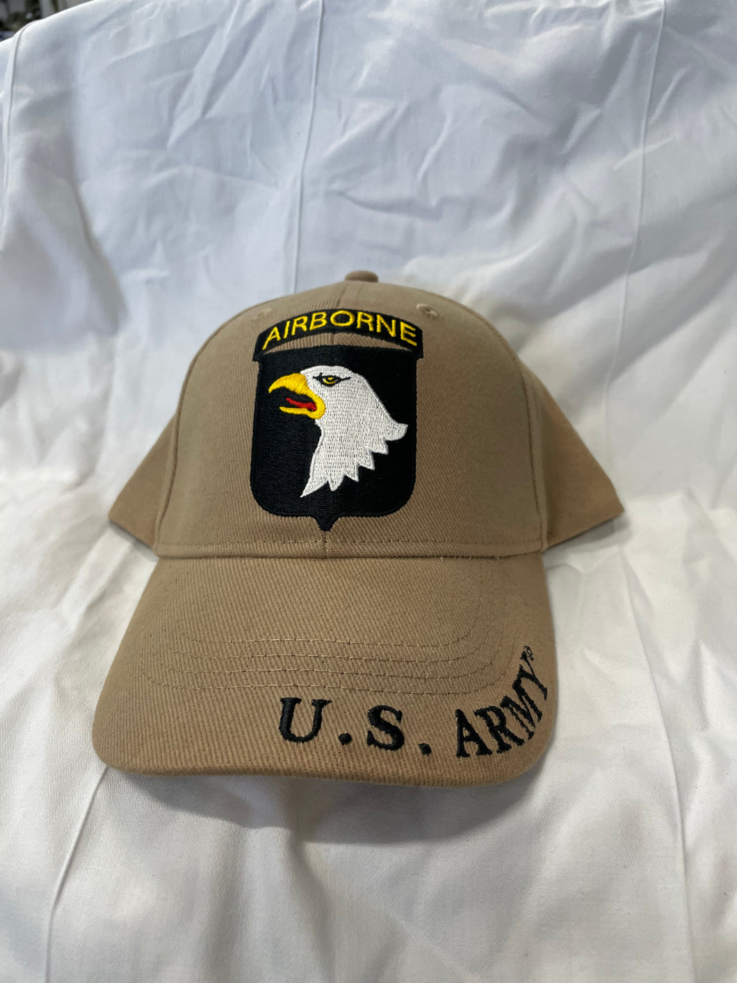 FRONT OF COYOTE BROWN AIRBORNE HAT