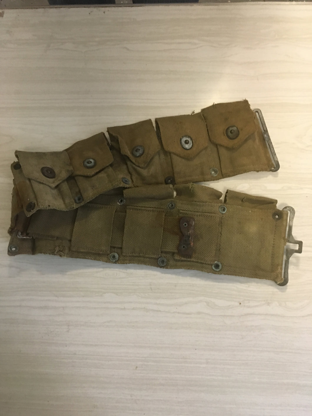 WW 2 Ammo Belt ~ ISSUED USED CONTDITION