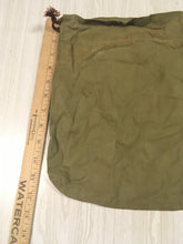 Load image into Gallery viewer, Vintage Military 12 inch x 11 inch drawstring cotton bag
