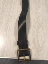 Load image into Gallery viewer, Vintage WW 2 Black Garrison Belt, Size 28 1 3/4&quot; Wide ~Used
