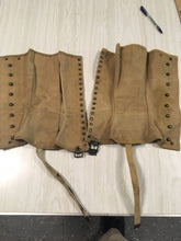 Load image into Gallery viewer, WW2 Era Leggings Good Condition  with Lacings and Buckles Intact Possibly  Size 2R/1R~Used
