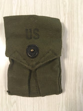 Load image into Gallery viewer, Canvas 2 Clip Ammo Pocket Pouch 45 Mag With Alice Clips~Vintage Used/Nice Condition
