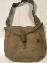 Load image into Gallery viewer, Vintage Possibly WW2 Recruit Travel Bag or Bread Bag/Used/ Missing 1 Hog Ring Attachment
