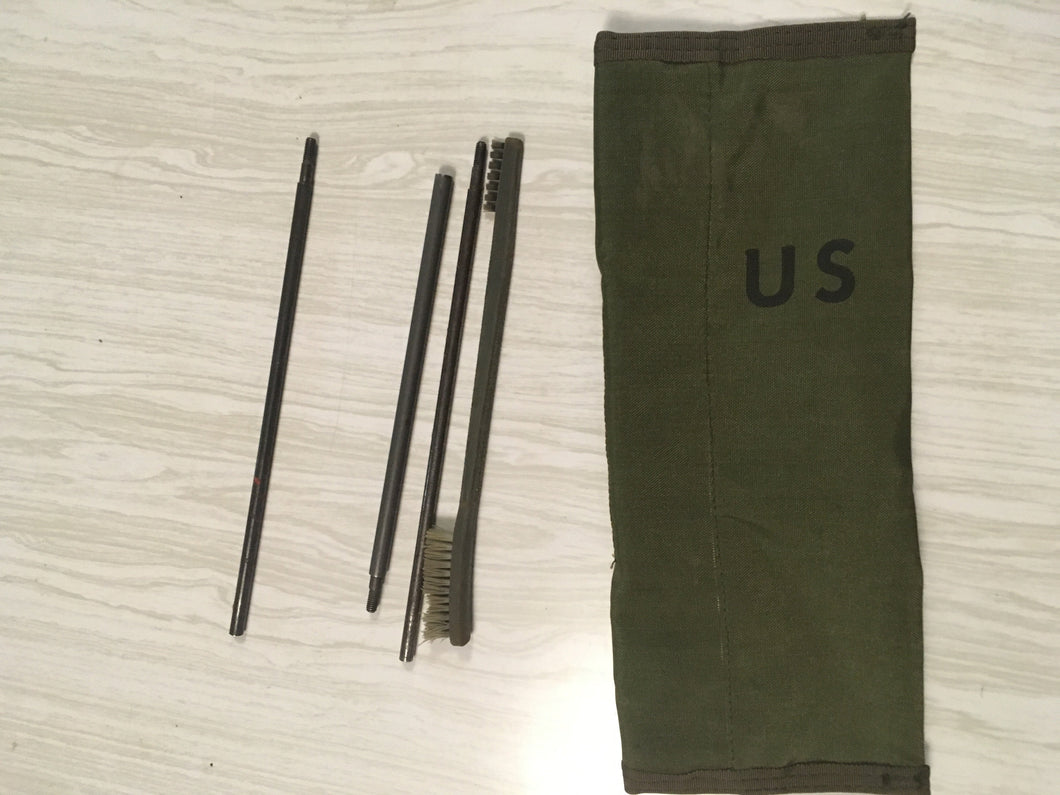 1972 Dated M16 Rifle Cleaning Kit/Incomplete/Good Pouch/Alice Clips/Rods and Brush/ Used
