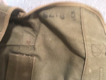 Load image into Gallery viewer, Issued Original 1945 WW2  Dated Musette Shoulder Bag ~Some Wear~ I BUCKLE MISSING REPAIRED
