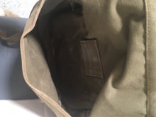 Load image into Gallery viewer, Issued Original 1945 WW2  Dated Musette Shoulder Bag ~Some Wear~ I BUCKLE MISSING REPAIRED
