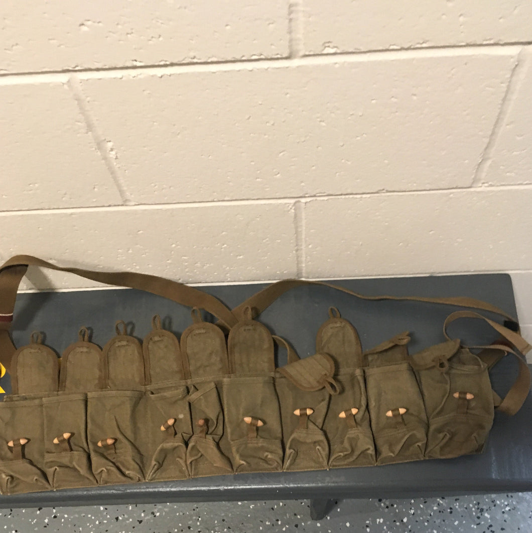 UNIQUE!! Vintage 1970'S ..Old Vietnam War era Chinese Ammo Belt ( N.V.A. / Viet Cong )~Used but good condition