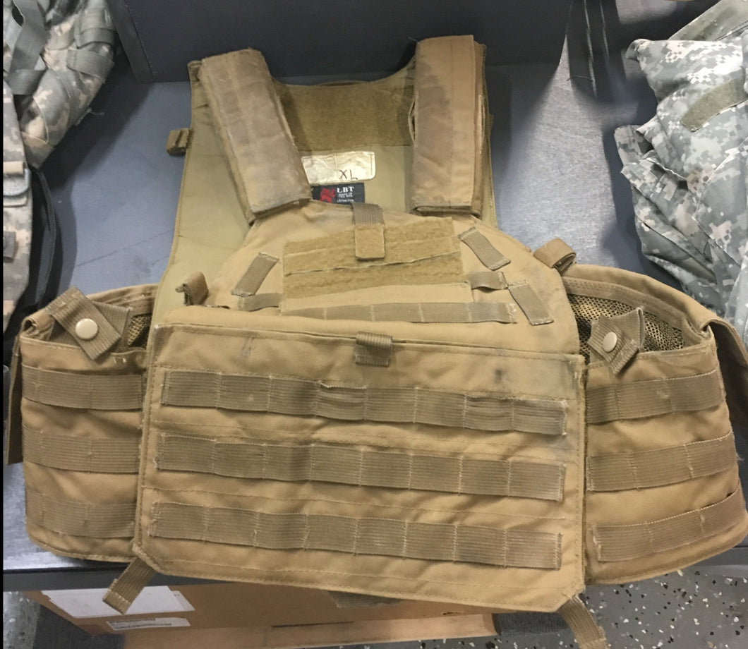 London Bridge Trading   LBT-6094C EXTRA Large Plate Carrier Vest/Used/Coyote Brown
