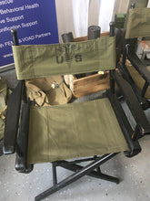 Load image into Gallery viewer, Vintage Vietnam Era Medical (Mash) Folding Director&#39;s Chair/ Used/Complete Condition
