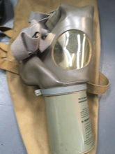 Load image into Gallery viewer, WW 2 US MILITARY NONCOMBATANT GAS MASK W/ POUCH M1A2-1-1 SIZE MEDIUM ADULT
