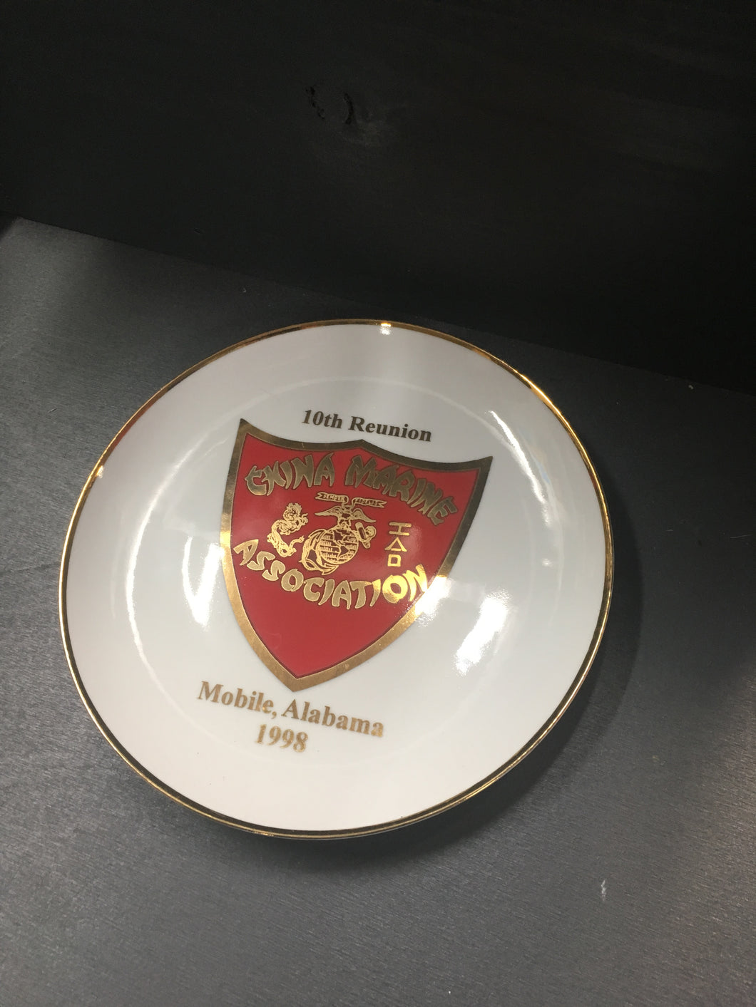 10th Anniversary China Marine Association Commemorative Porcelain Plate