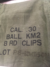 Load image into Gallery viewer, 1982 Unissued .30 Cal 6 8 Round Clips Bandoleer in Both English and South Korean
