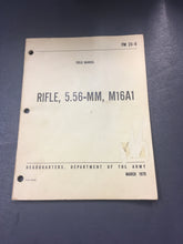 Load image into Gallery viewer, Vietnam Era FM 23-9 Rifle, 5.56-MM, M16A1, March 1970 Manual
