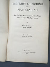 Load image into Gallery viewer, Military Sketching &amp; Map Reading HC Book Loren C. Grieves 1921 Fourth Edition
