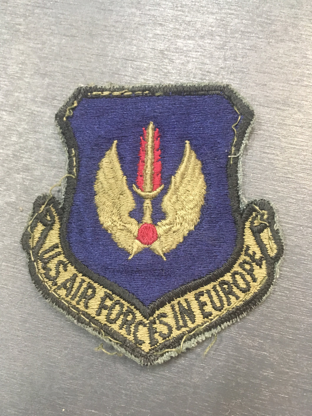 Original U.S. AIR FORCES IN EUROPE Air Force USAF Subdued Cut Edge PATCH/approx 2 3/4