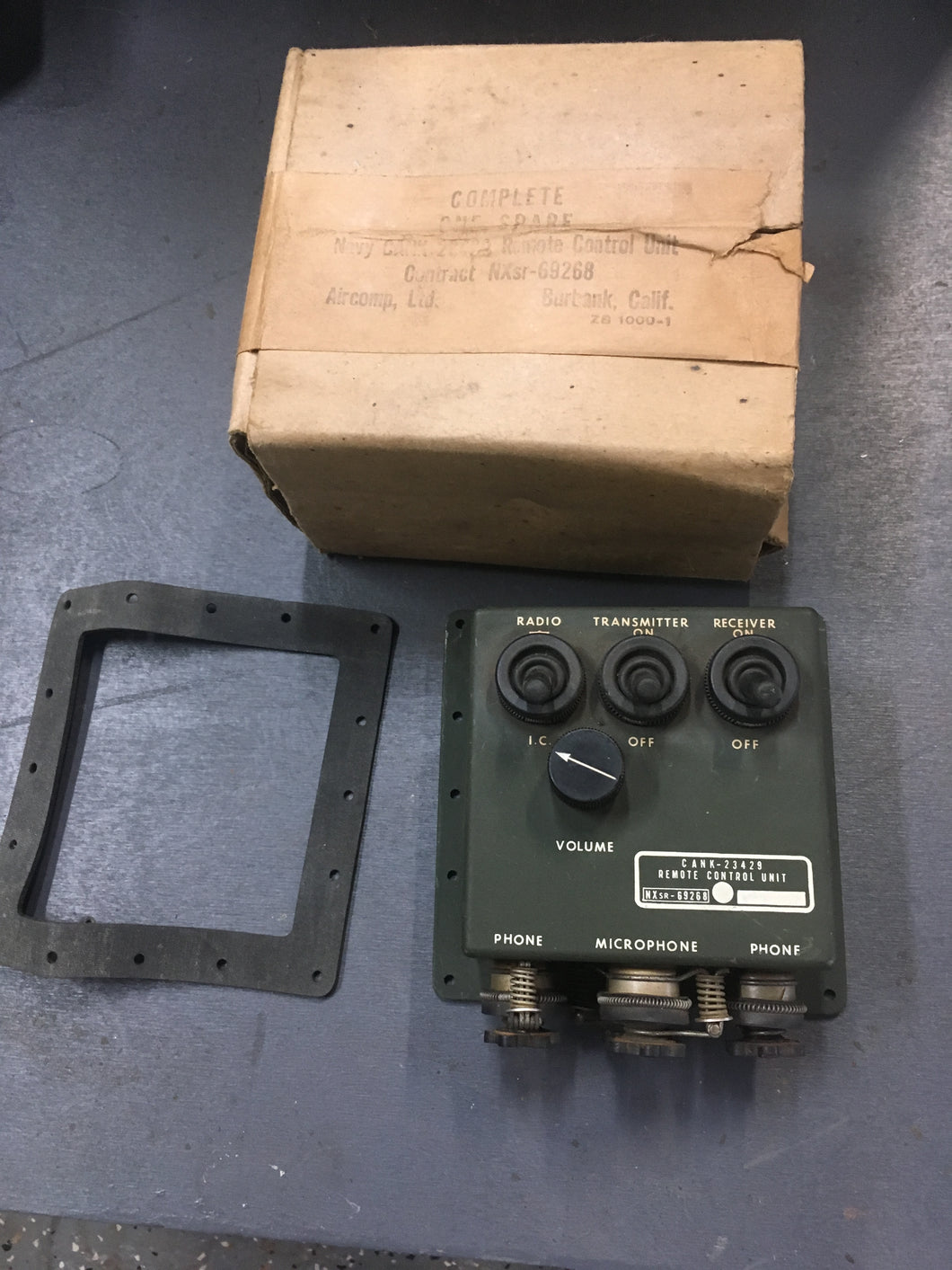 Navy remote control cank, gasket and box