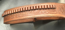 Load image into Gallery viewer, BULLET HOLDER ON TOOLED LEATHER HOLSTER
