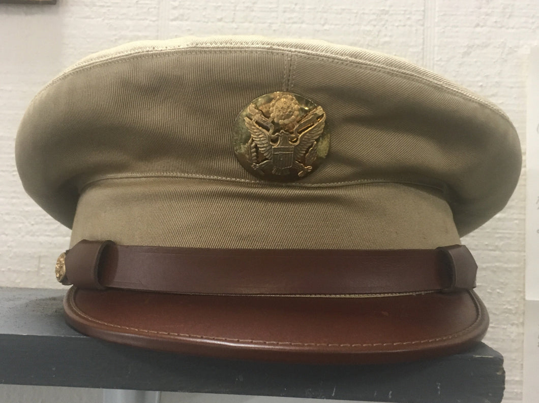 front facing khaki army hat
