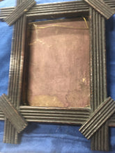 Load image into Gallery viewer, Inside of antique picture frame without picture
