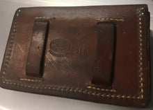 Load image into Gallery viewer, back of leather ammo pouch
