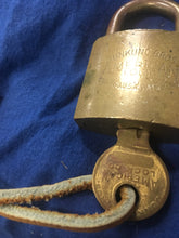 Load image into Gallery viewer, vintage lock rear view with lock closed
